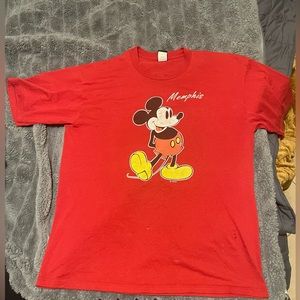 Vintage Mickey Mouse Unlimited Memphis, Tennessee Red T Shirt Size XL Men’s Worn